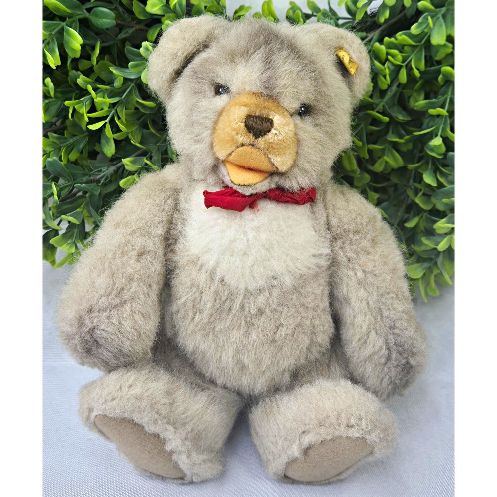 Vintage Steiff Cosy Zotty Teddy Bear 11" Grey Dralon Plush Jointed Tag PA 55 SS